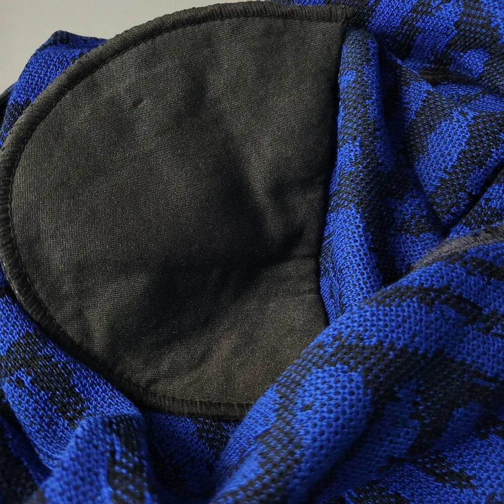 Ming Wang Knitted Cardigan Womens Small Blue Mandarin‎ Collar Geometric Corpcore